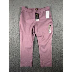 NWT Lee Womens Ultra Lux Slim Ankle Pant Sz 10P Pink Purple The Any Wear Pull On